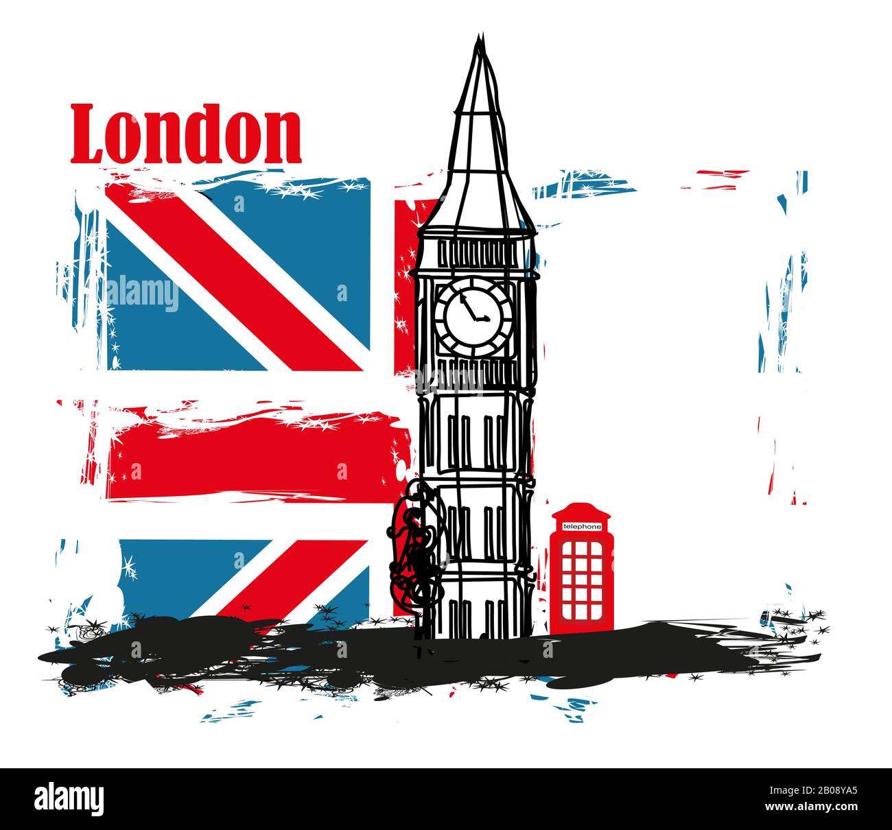Grunge banner with London Stock Photo Alamy