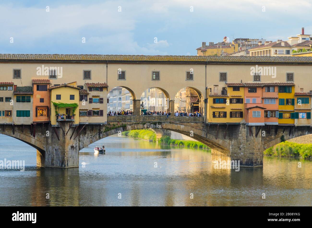 The Ponte Vecchio in Florence, Italy, Europe. Stock Photo