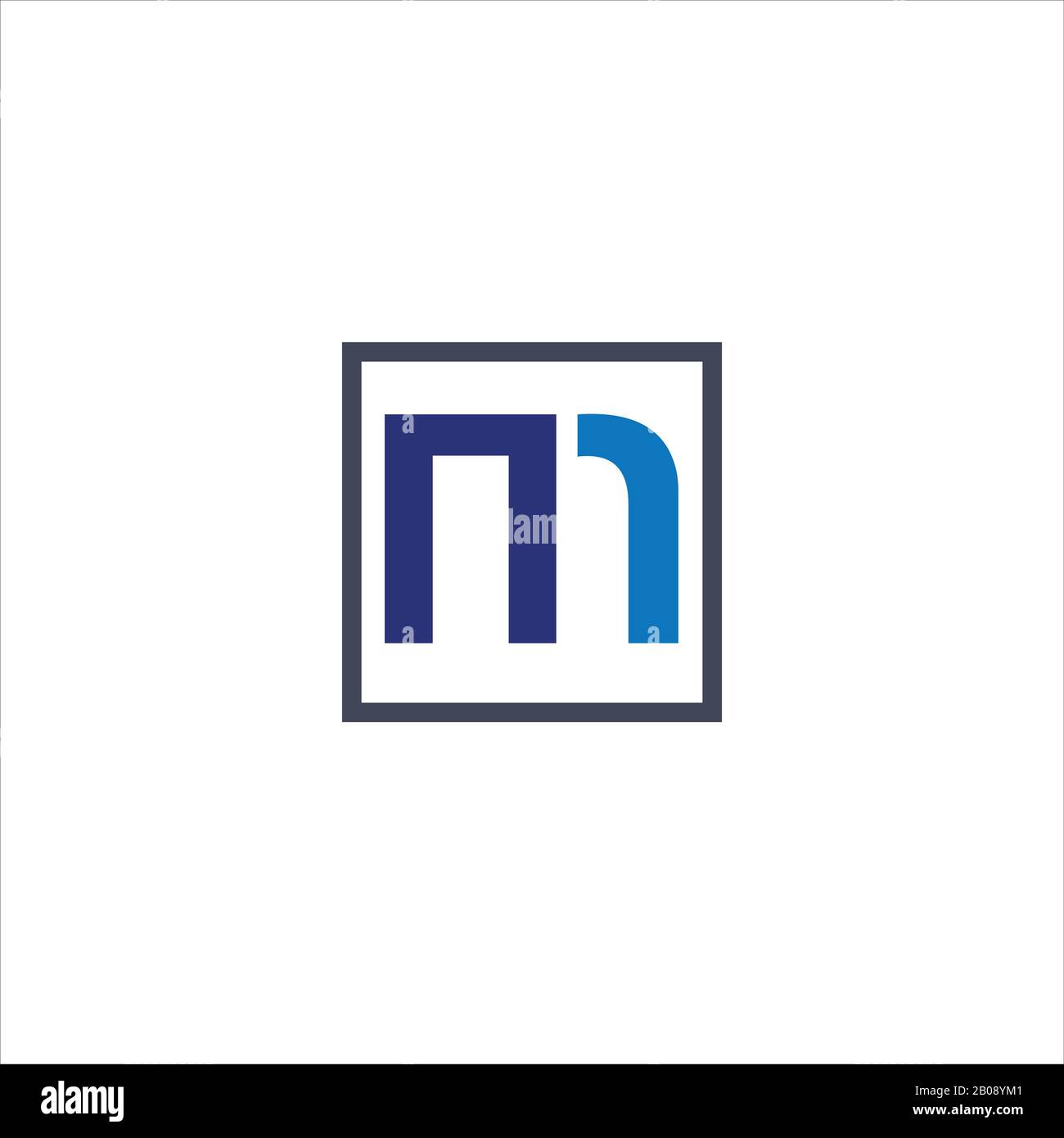Initial letter mn or nm logo vector design template Stock Vector