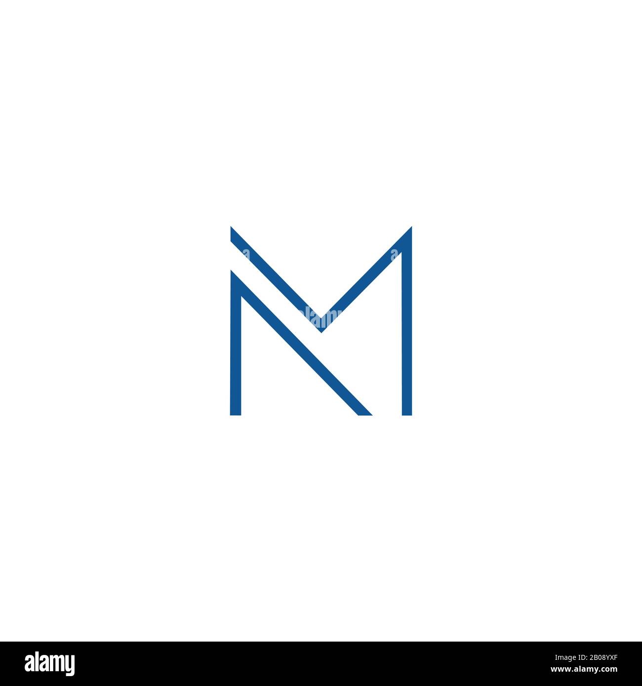 Initial letter mn or nm logo vector design template Stock Vector Image ...