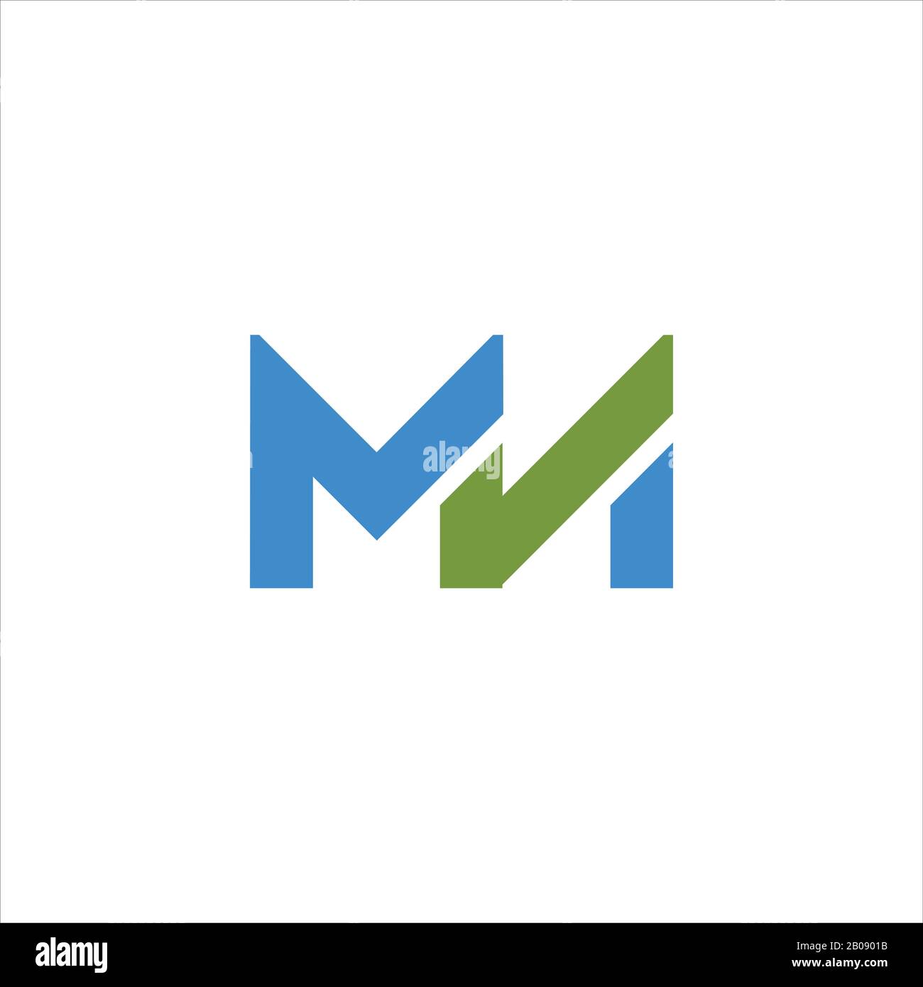 Initial letter mn or nm logo vector design template Stock Vector