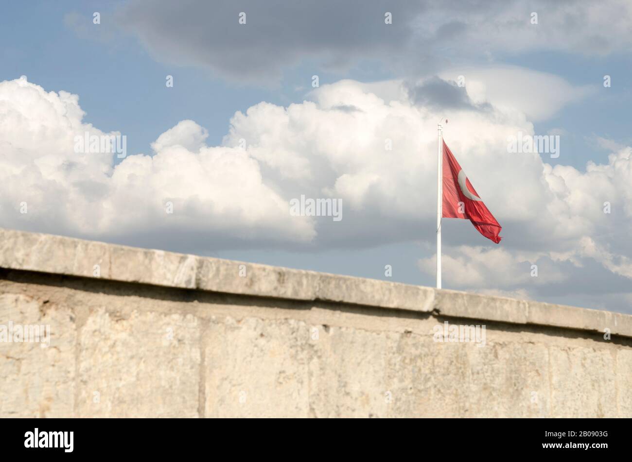 Turkish Flag at Urfa Stock Photo