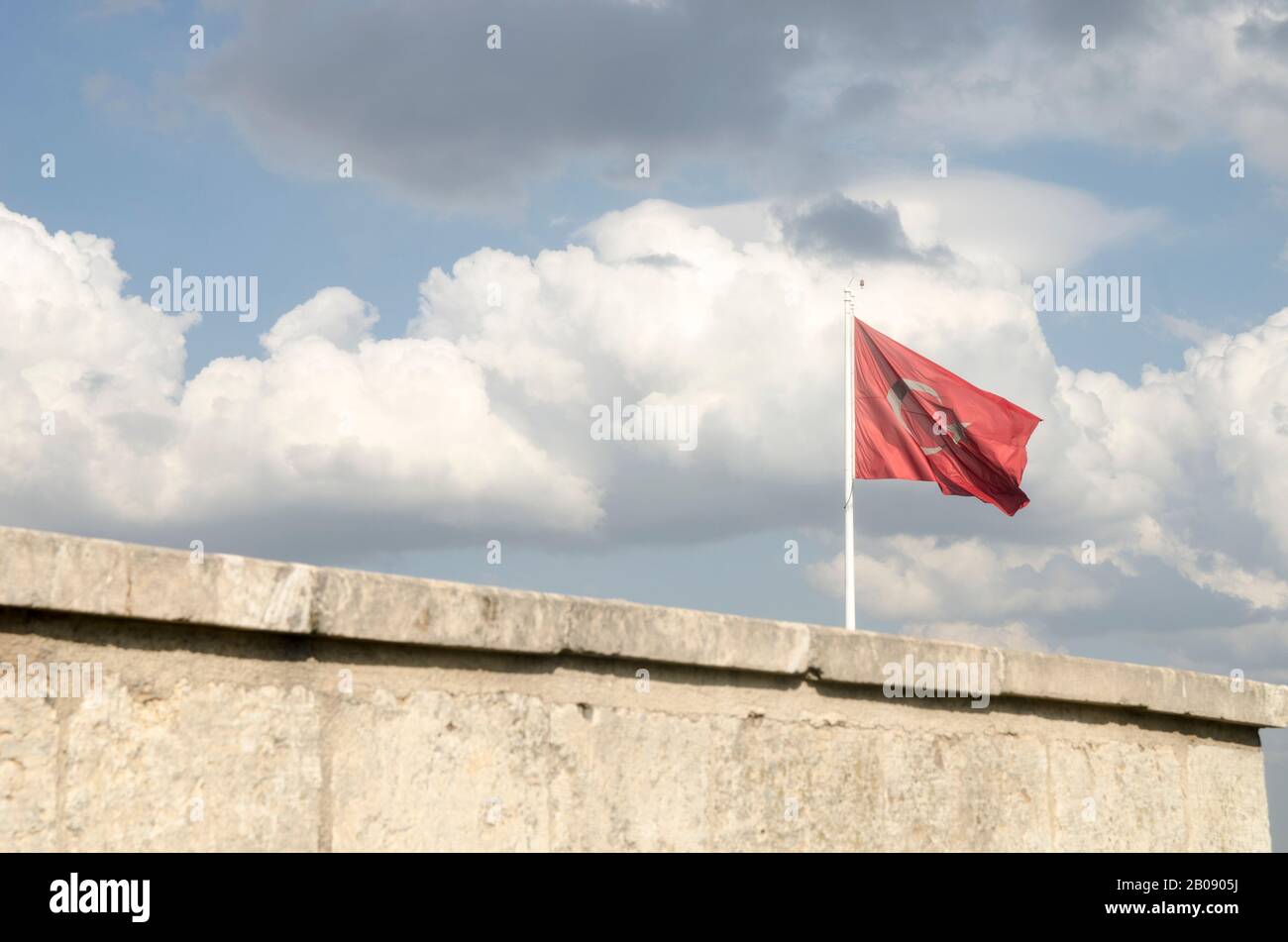 Turkish Flag at Urfa Stock Photo
