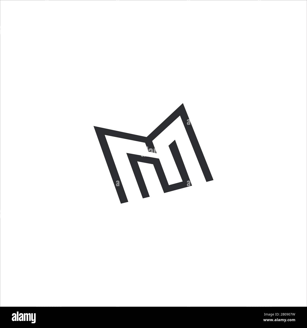 Initial letter mn or nm logo vector design template Stock Vector Image ...
