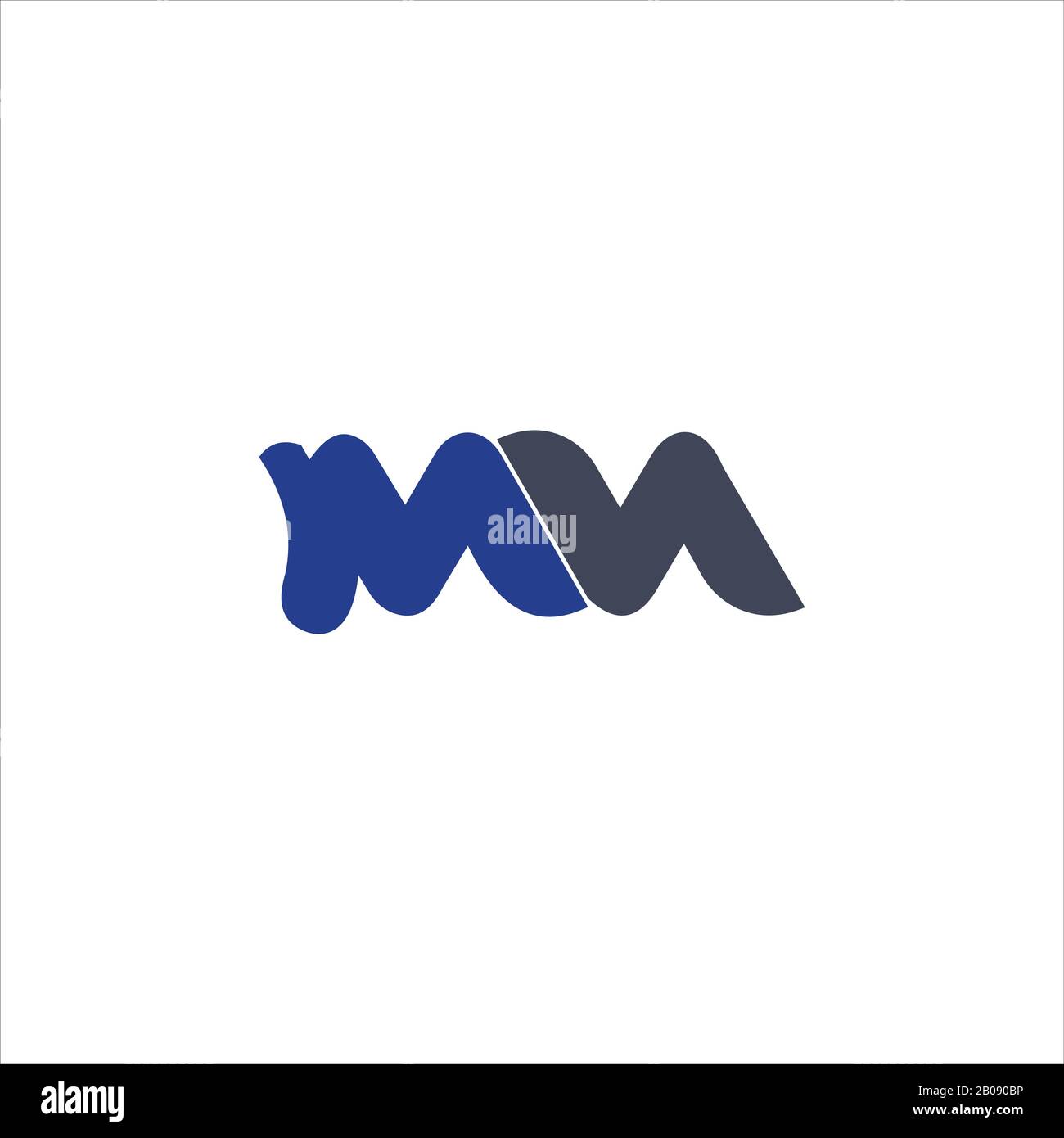 Initial Letter Mn Or Nm Logo Vector Design Template Stock Vector Image