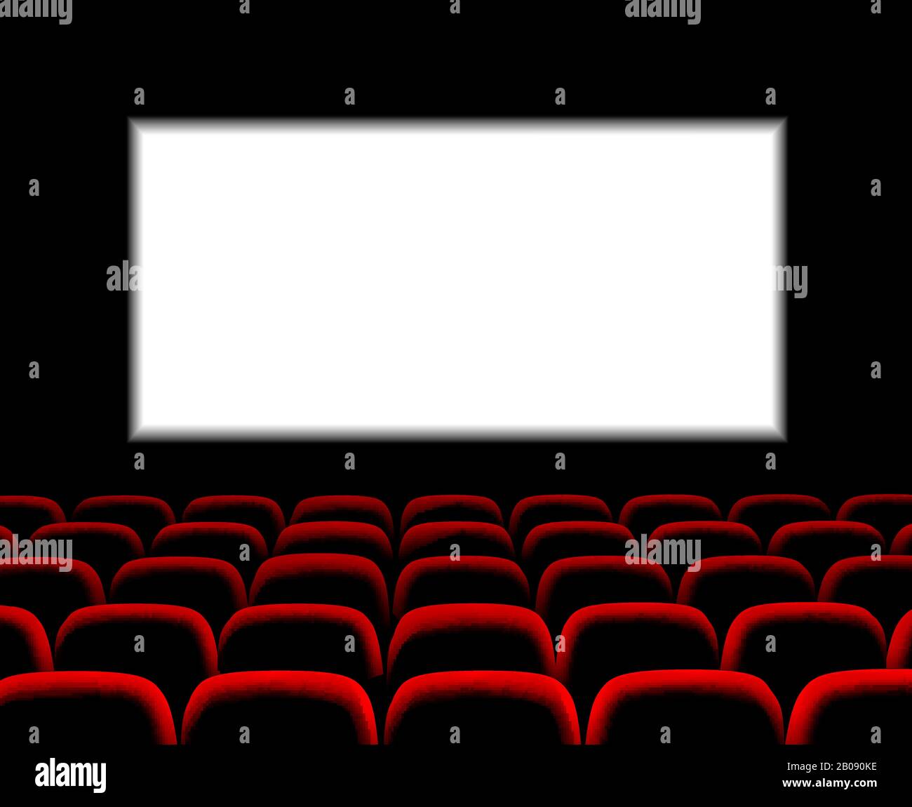Hall for watching movies. Cinema. Concert hall. Vector 3d illustration Stock Vector