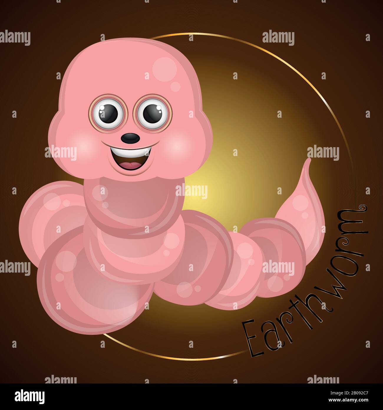 Cartoon of a cute happy earthworm Stock Vector Image & Art - Alamy