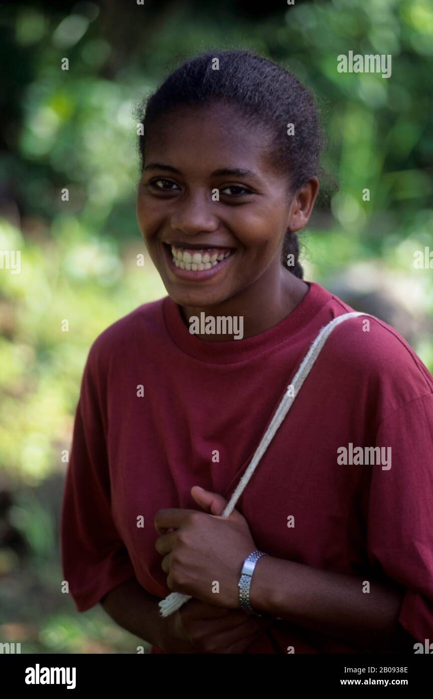 MADAGASCAR, PORTRAIT OF LOCAL GIRL Stock Photo