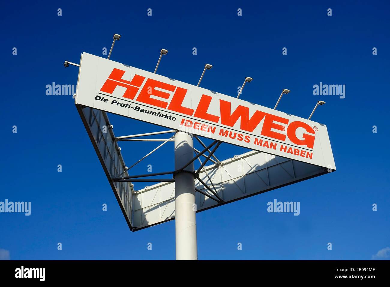 Logo of Hellweg in Berlin Stock Photo