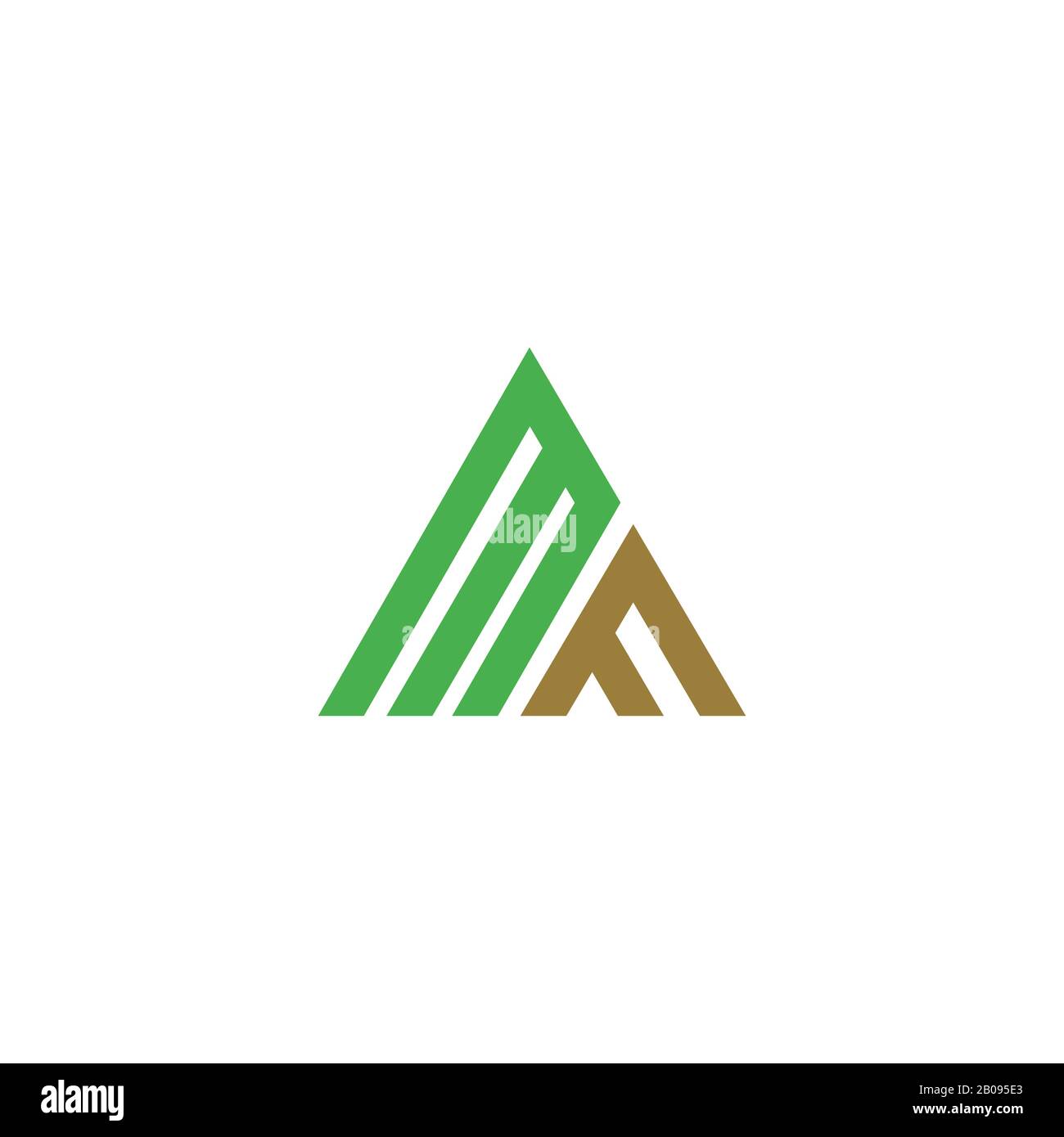 Initial letter mf or fm logo design template Stock Vector