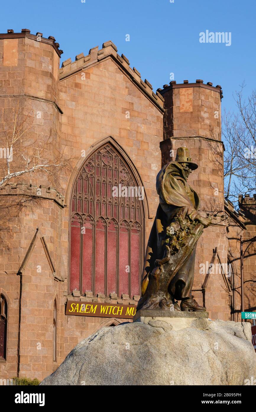 Salem Witch Museum in Salem, Massachusetts USA. This museum is about the Witch Trials of 1692