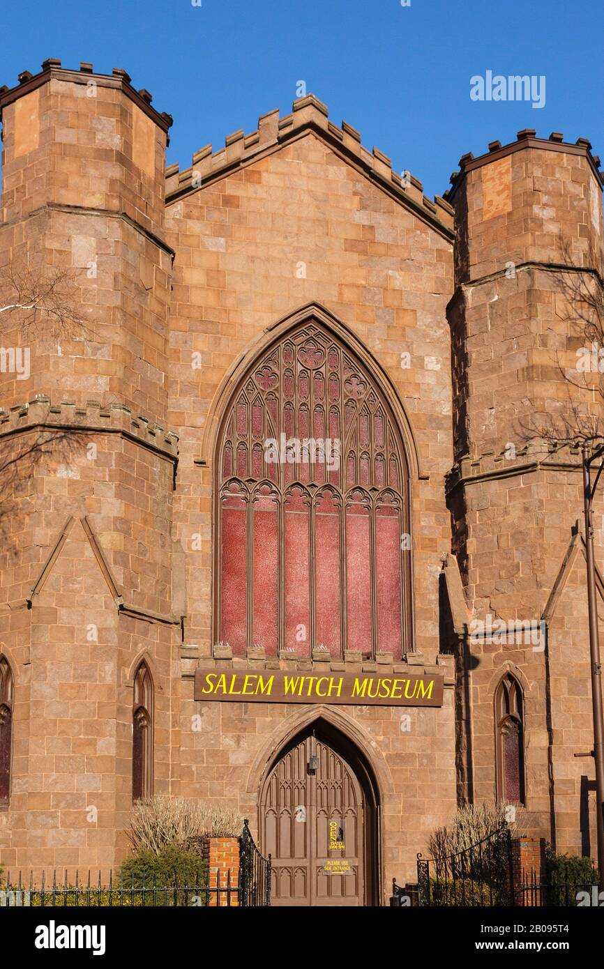Salem Witch Museum in Salem, Massachusetts USA. This museum is about the Witch Trials of 1692