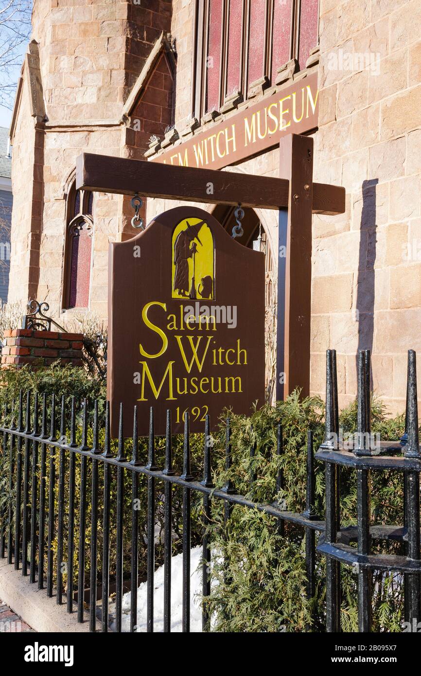 Salem Witch Museum in Salem, Massachusetts USA. This museum is about the Witch Trials of 1692