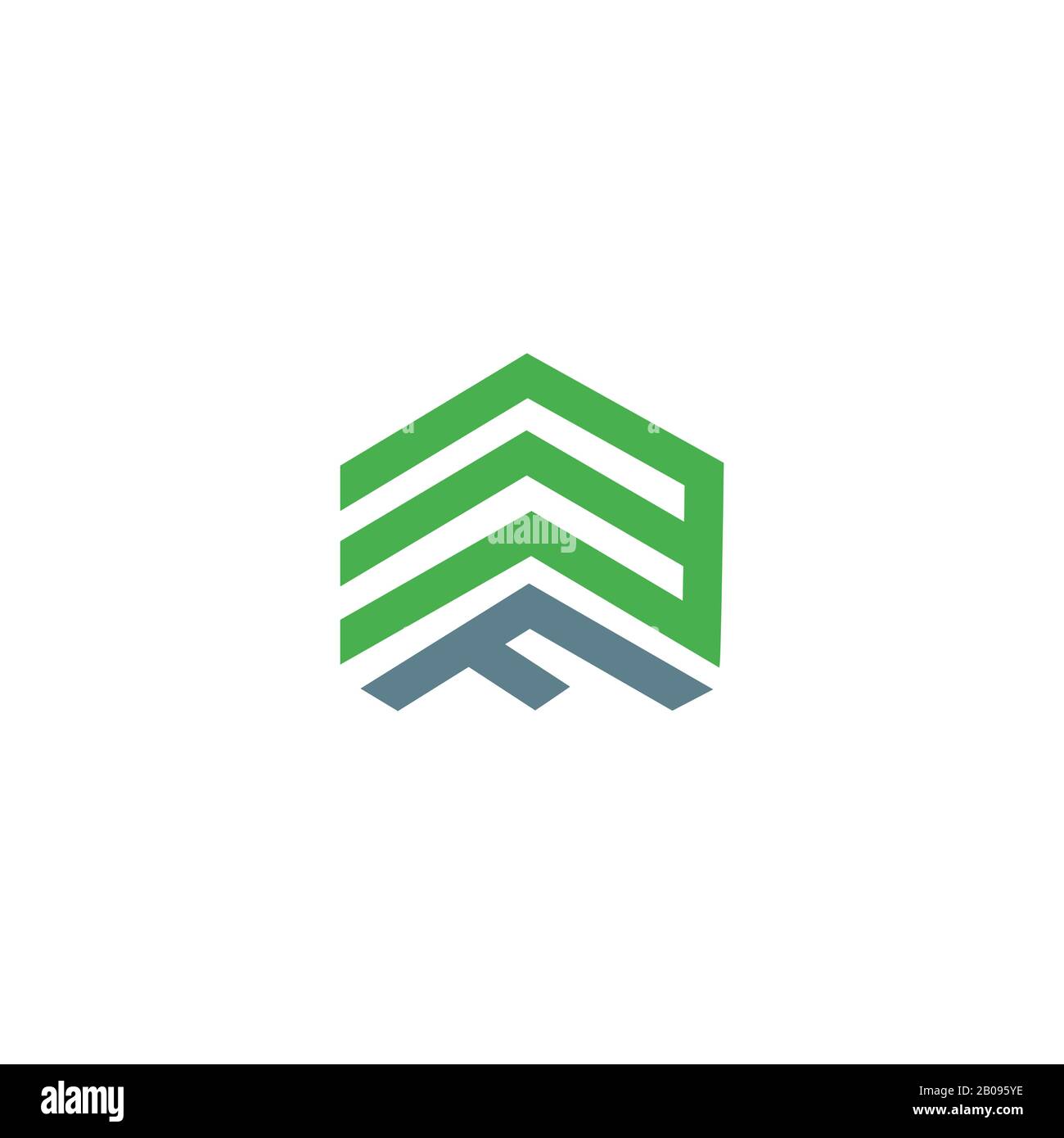 Initial letter mf or fm logo design template Stock Vector