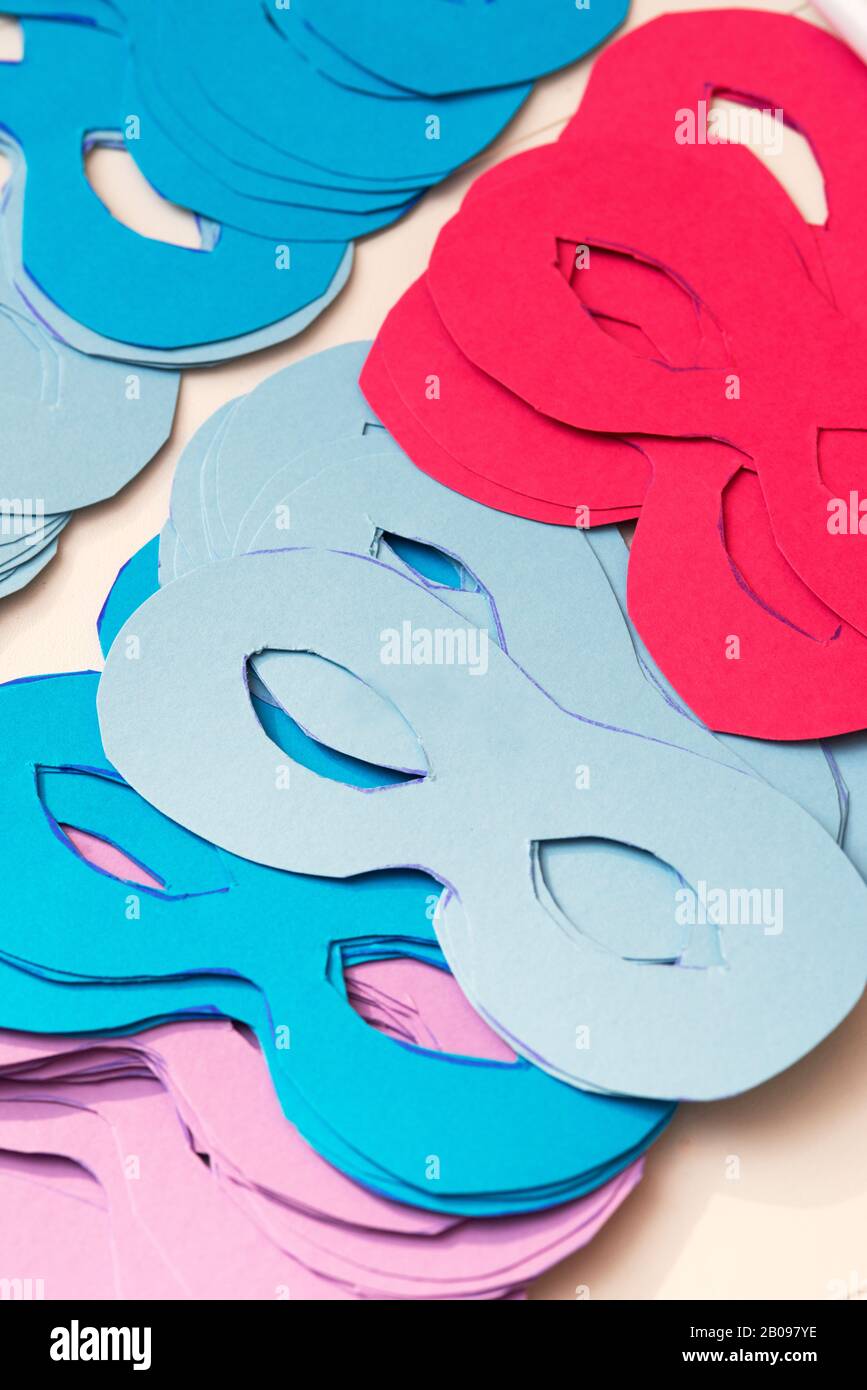 Colourful Carnival Mask, Close up Stock Photo
