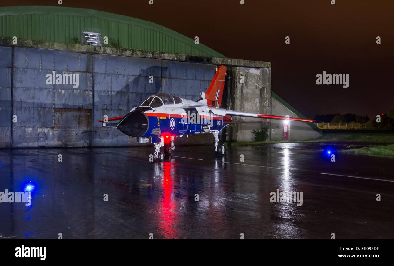 Night shoot of various aircraft at St Athen South Wales Stock Photo