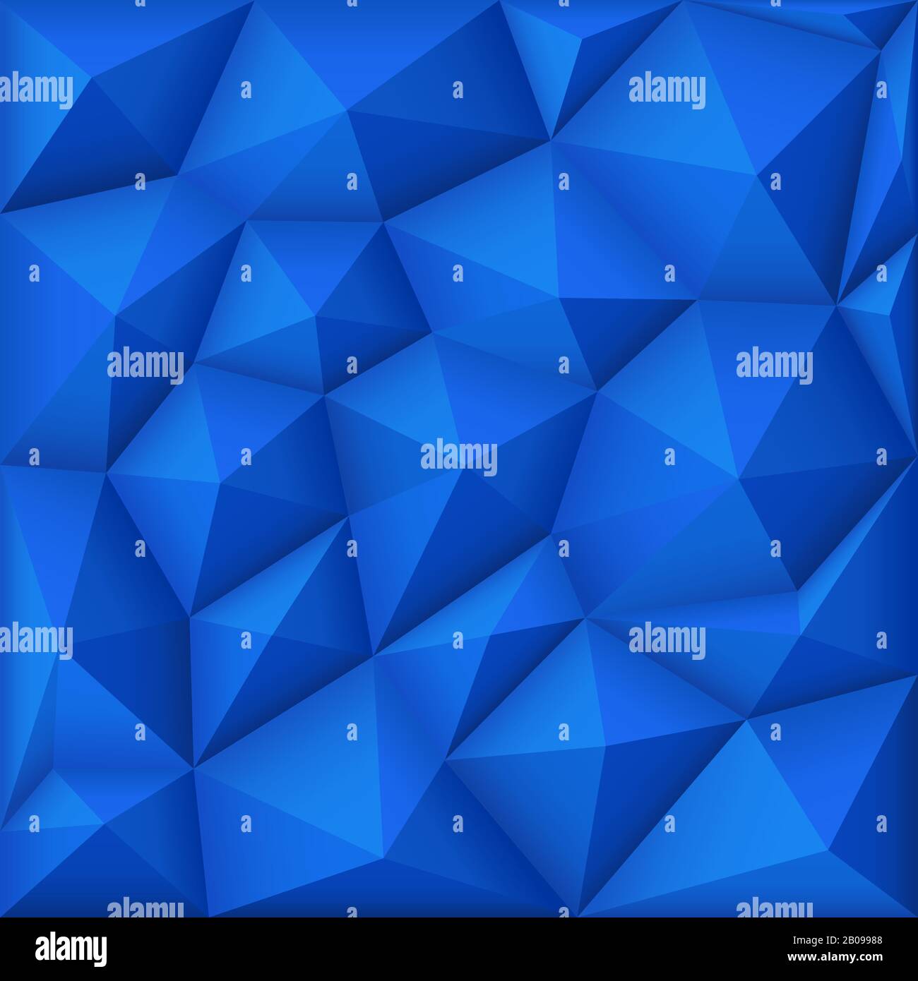 Blue mosaic polygon triangular vector background. Wallpaper polygon design illustration Stock Vector