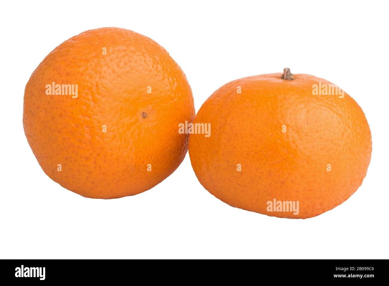 Ripe tangerines in bag isolated on white Stock Photo by ©belchonock 12569743