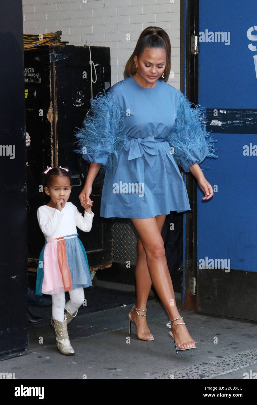 New York Ny Usa 19th Feb 2020 Chrissy Teigen And Daughter Luna Simone Stephens Seen At Strahan Sara Keke In New York City On February 19 2020 Credit Rw Media Punch Credit