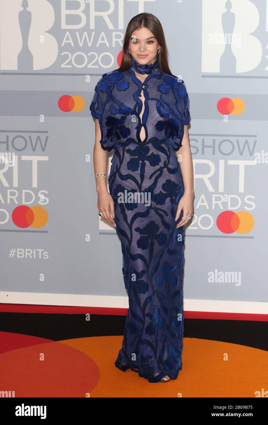 Hailee Steinfeld attends 40th Brit Awards Carpet at The O2 Arena in London Stock Photo -
