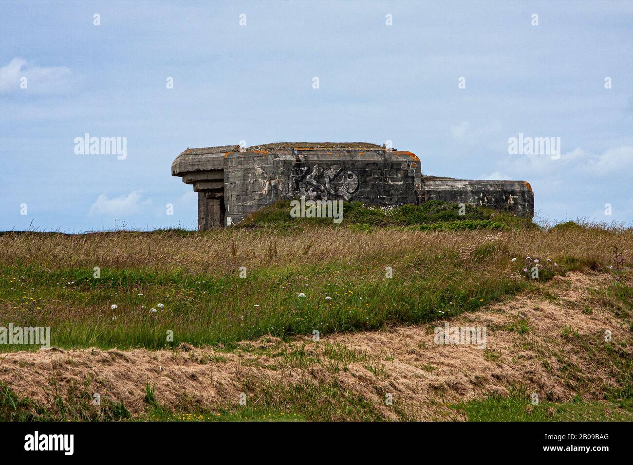 France, Brittainy, Pen Hir, Musee Memorial, Battle of the Atlantic, Poite de Pen Hir, Bunker Atlantikschlacht, WWII, Atlantic Wall, Stock Photo