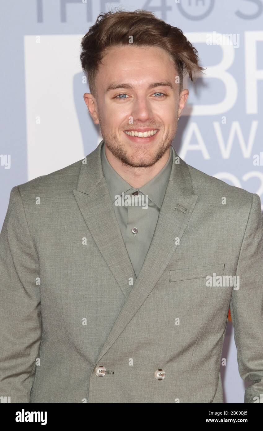 Roman Kemp attends the 40th Brit Awards Red Carpet arrivals at The O2 Arena in London Stock