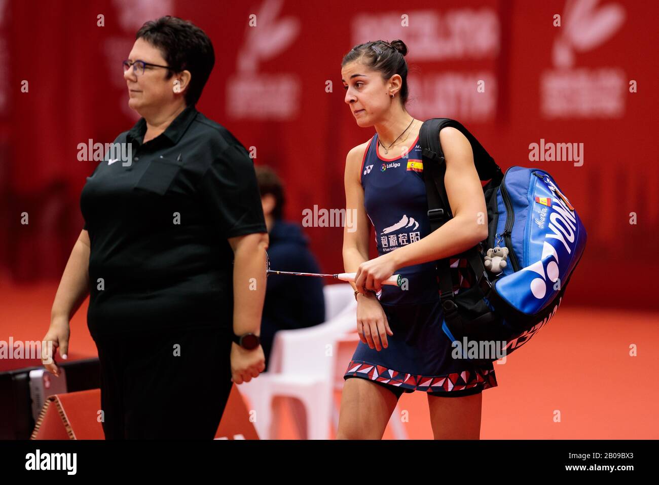 Barcelona, Spain. 19th Feb, 2020. Barcelona Spain Master 2020 - Day 2; Carolina Marin of Spain competes in the Women's Singles qualification Round 1 match against Natalia Perminiova of Russia on day two of the Barcelona Spain Master at Vall d'Hebron Olympic Sports Centre on February 19, 2020 in Barcelona, Spain. Credit: Dax Images/Alamy Live News Stock Photo