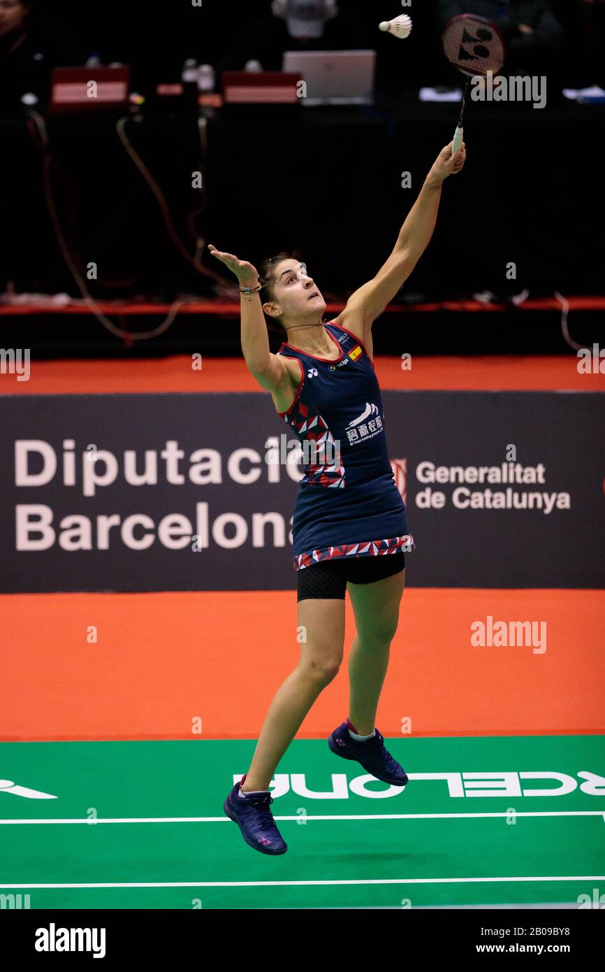 Barcelona, Spain. 19th Feb, 2020. Barcelona Spain Master 2020 - Day 2; Carolina Marin of Spain competes in the Women's Singles qualification Round 1 match against Natalia Perminiova of Russia on day two of the Barcelona Spain Master at Vall d'Hebron Olympic Sports Centre on February 19, 2020 in Barcelona, Spain. Credit: Dax Images/Alamy Live News Stock Photo