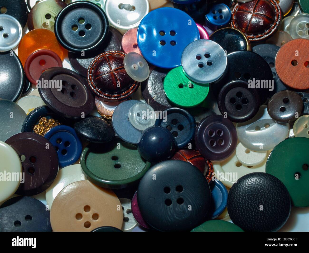 Assorted varied buttons for clothing sewing Stock Photo Alamy
