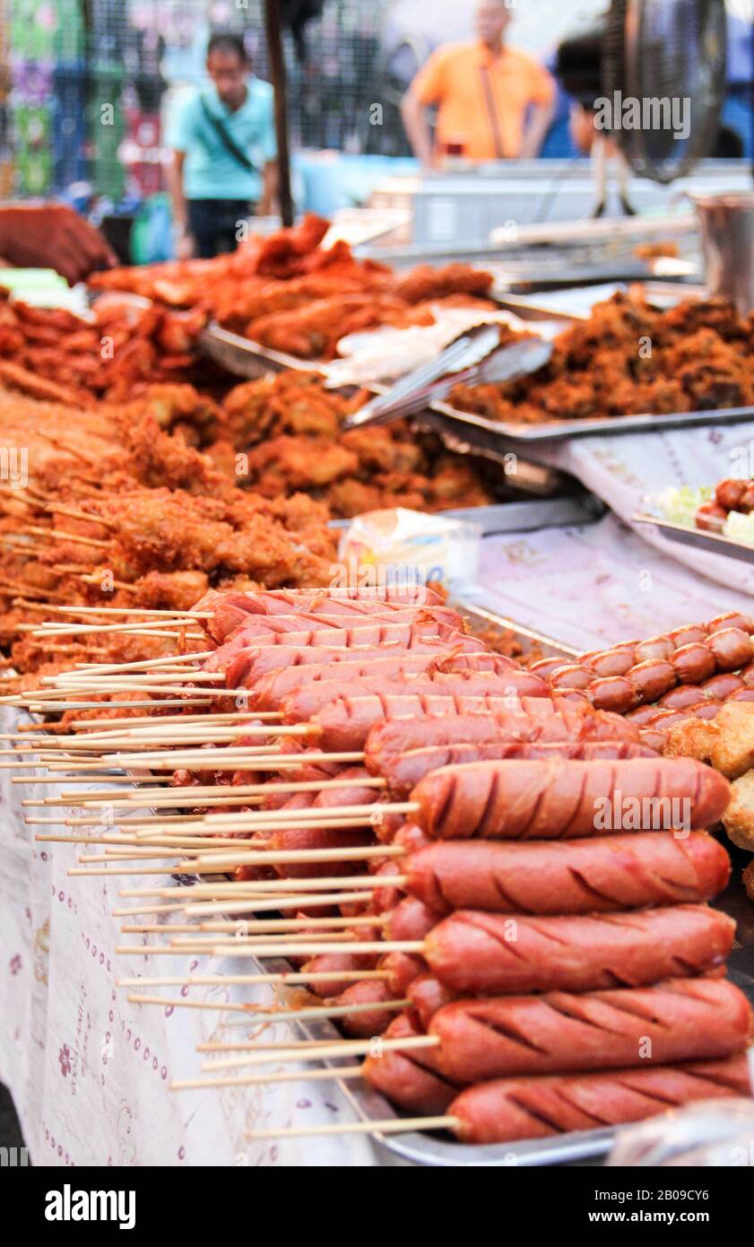 Delicious thai street food on a local market in Thailand Stock Photo
