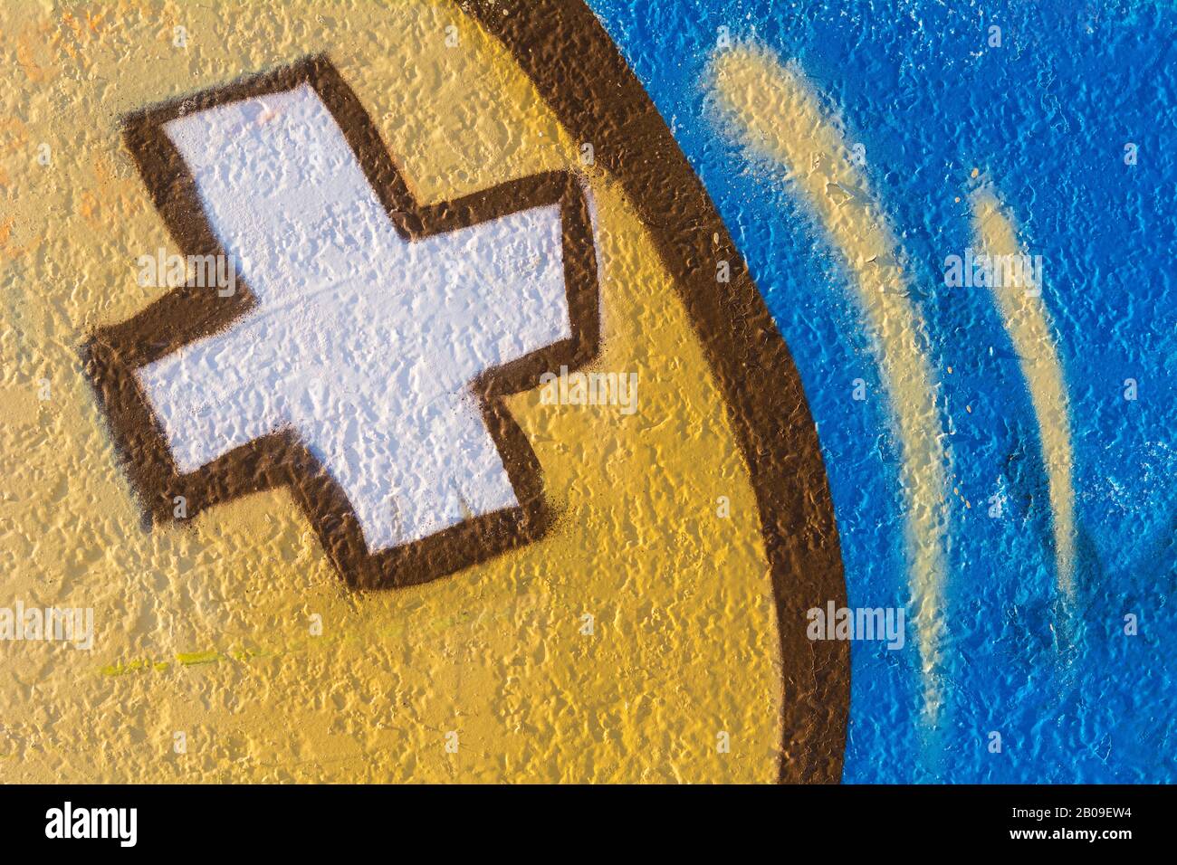 abstract painting on rough concrete surface Stock Photo Alamy