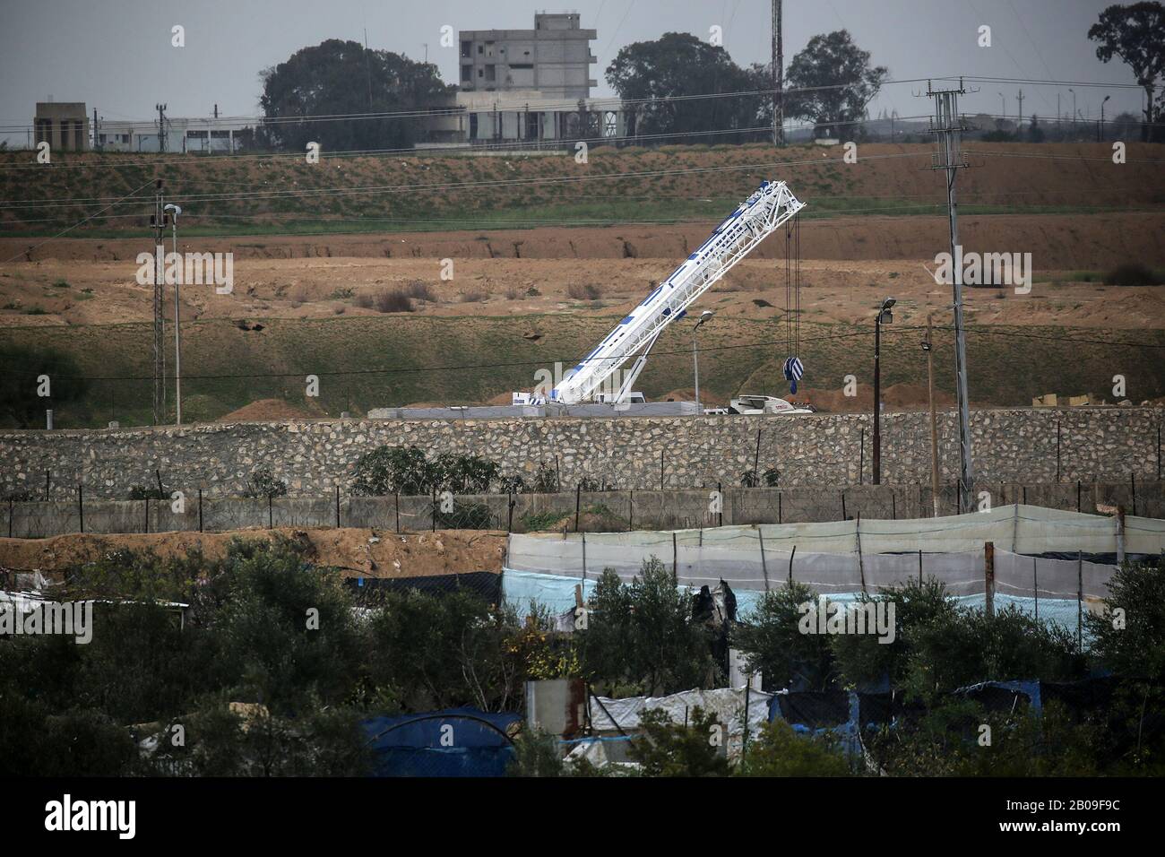 A picture taken in Gaza Strip at the border with Egypt shows the ...
