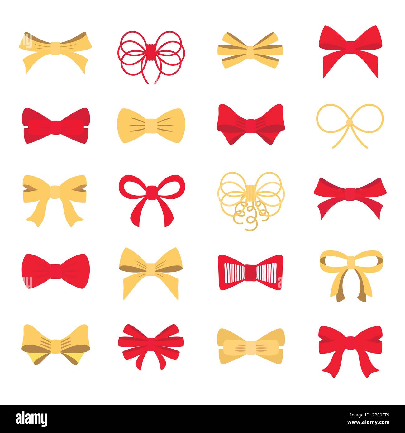 Red and gold ribbon bow Stock Vector Images - Alamy