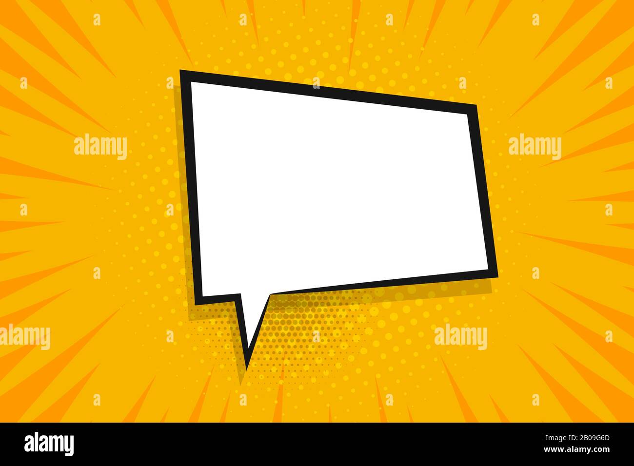 Comic text empty speech bubble banner pop art Stock Vector