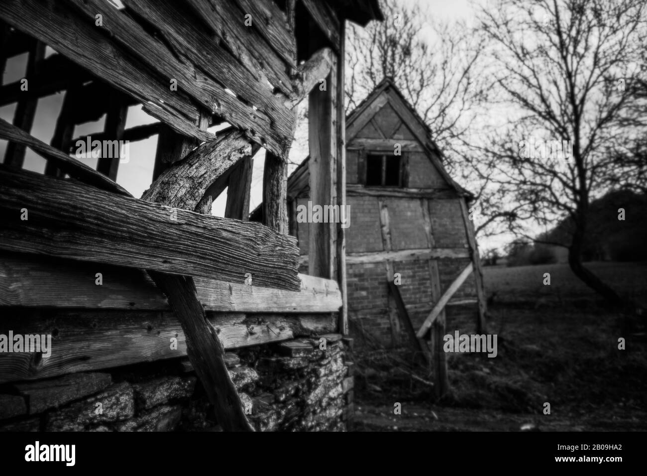 Old Barns Stock Photo