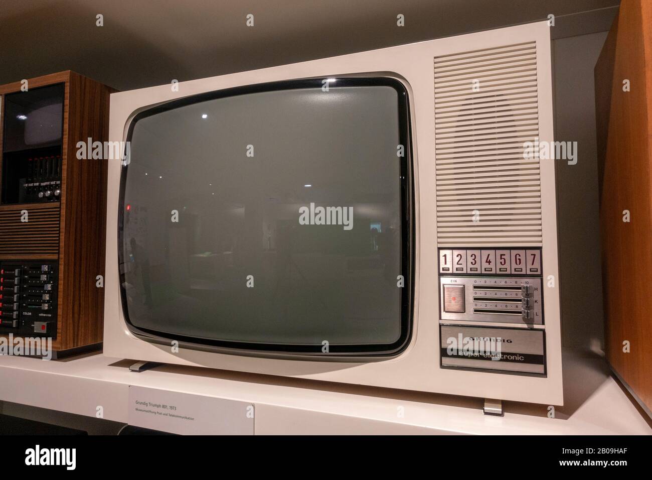 A Grundig Triumph 801 (1973) in the Museum of Communications (part of the Nuremberg Transport Museum), Nuremberg, Germany. Stock Photo
