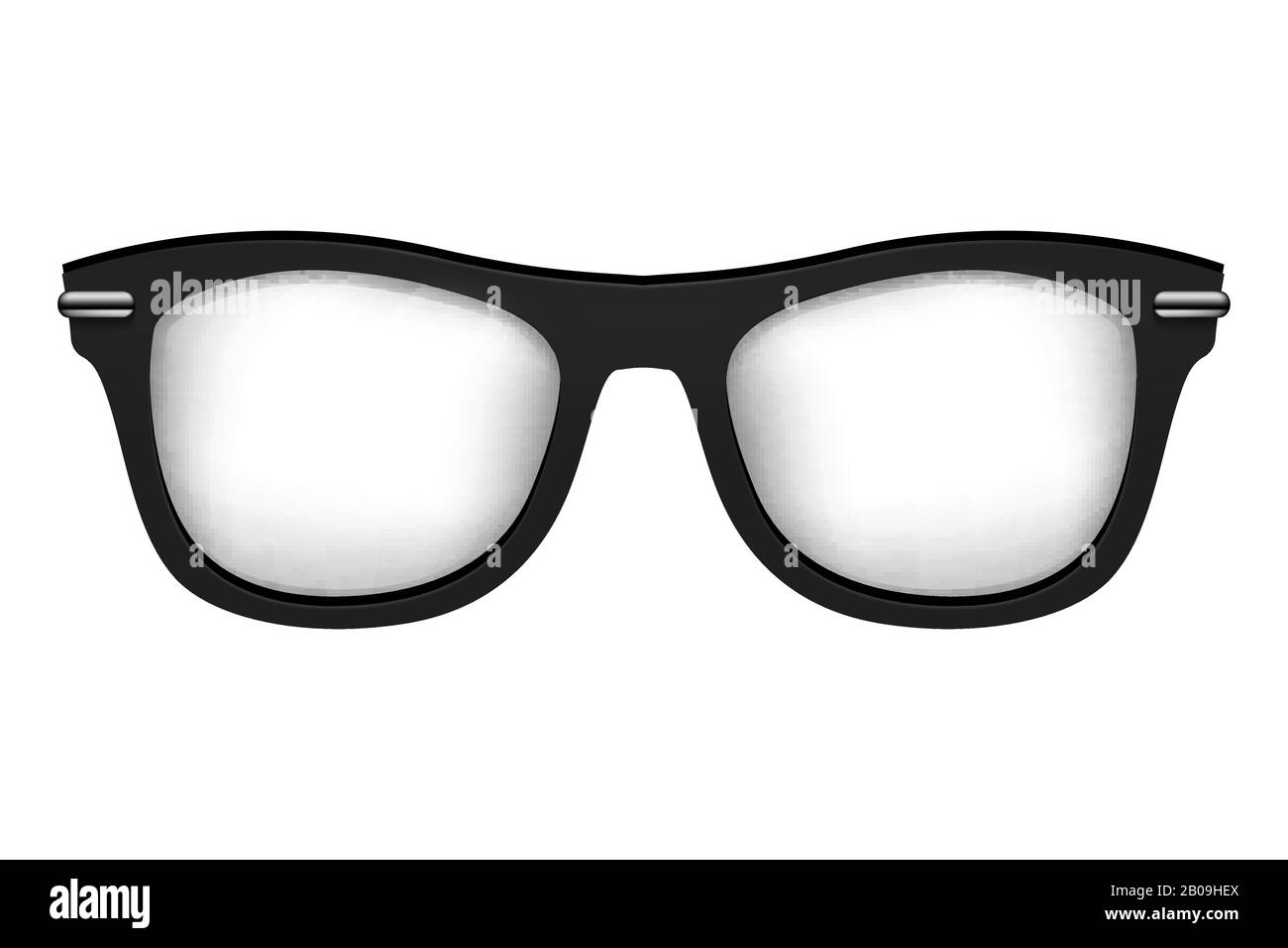 Realistic vector glasses in black white. Fashion glasses isolated illustration Stock Vector