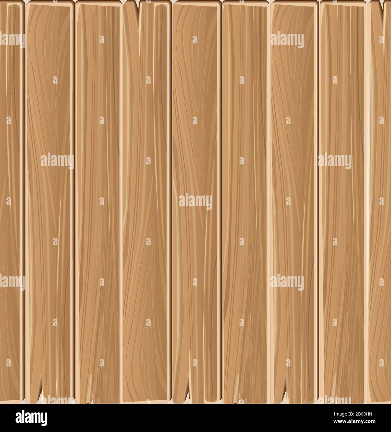 Wooden planks board vector seamless pattern. Backdrop material timber illustration Stock Vector