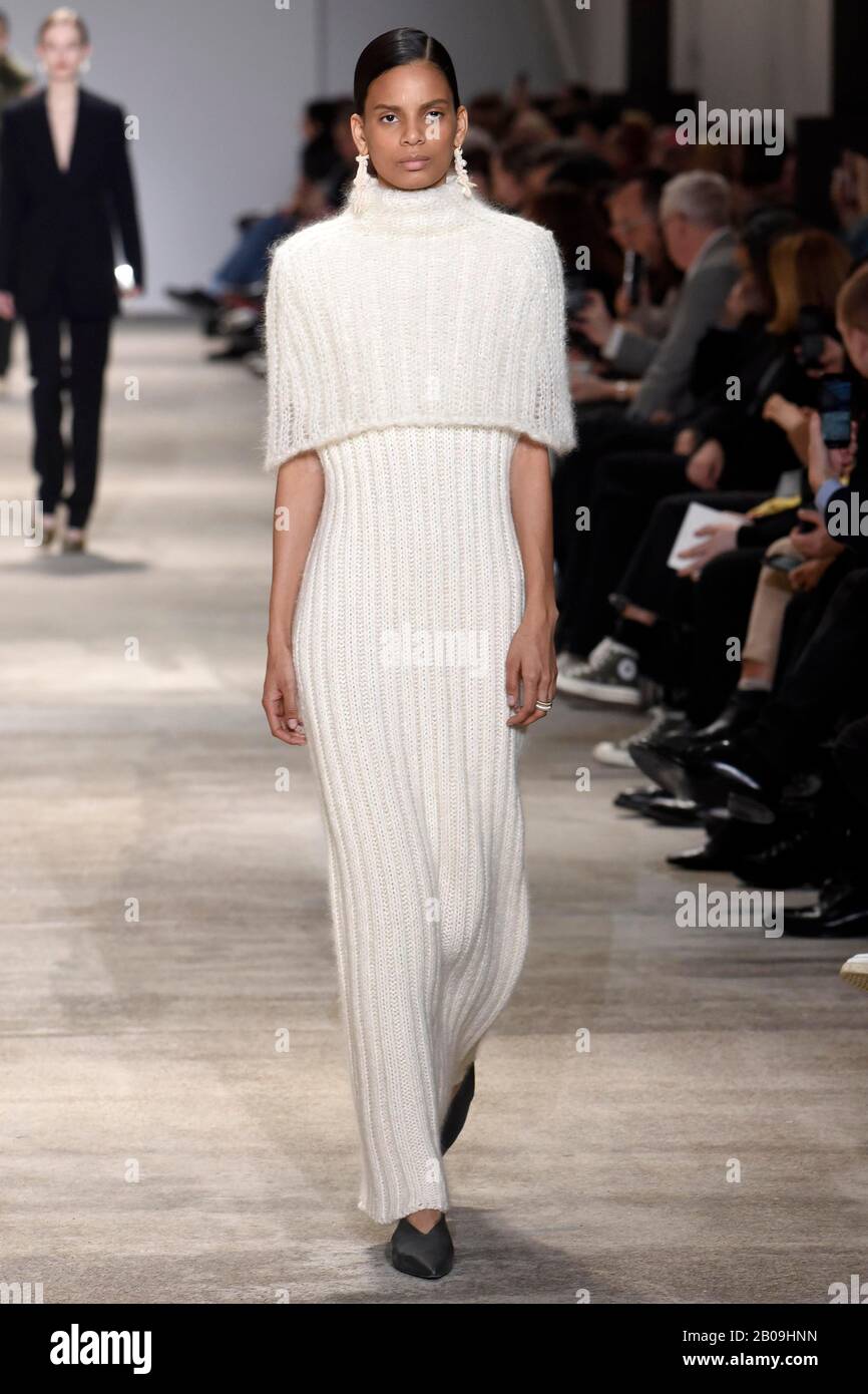 Milan Italy. 19th Feb 2020. Milan Fashion Week Woman Fall Winter. 2020 2021 Milan Women s Fashion Autumn Winter 2020 2021. Jil Sander catwalk Pictured Model Credit Independent Photo Agency Alamy Live ...