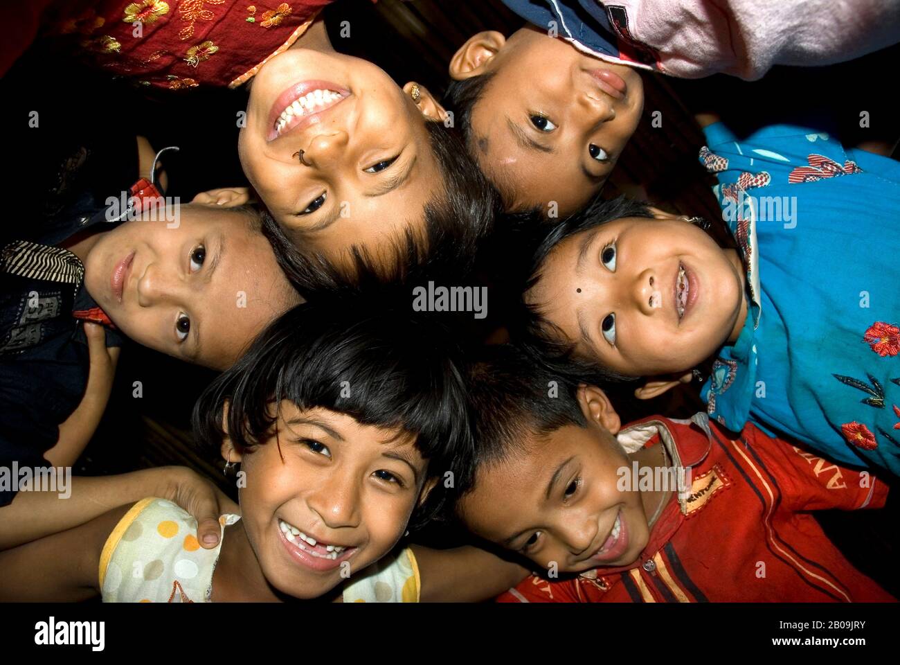 Children of an elementary school in Matiranga, Khagrachari, Bangladesh. May 12, 2010. Stock Photo