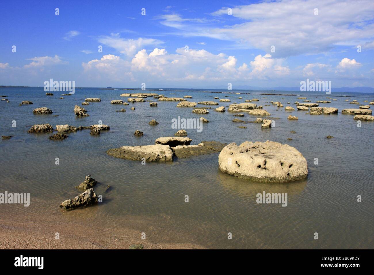 The Saint Martin's Island, locally known as Narkel Jinjira, is the only coral island of Bangladesh. October 19, 2008. Stock Photo