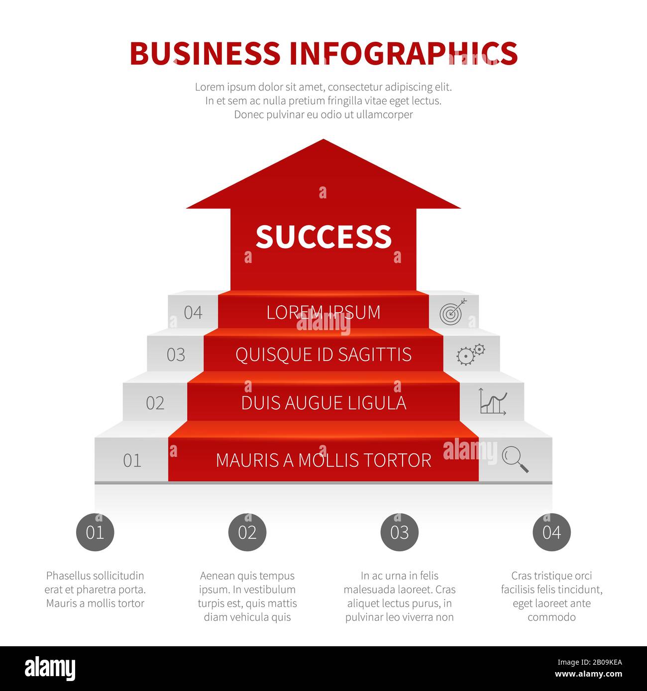 Staircase, business ladder, levels of success vector modern infographic,  winning concept. Staircase to success, illustration of level stair to  success business Stock Vector Image & Art - Alamy