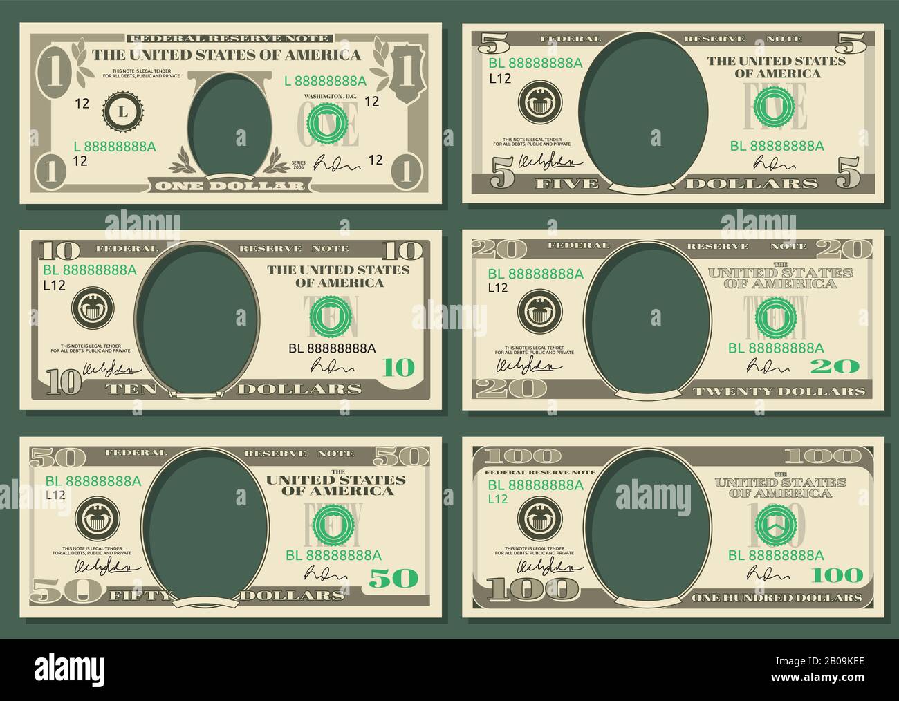 Dollar Bill Template