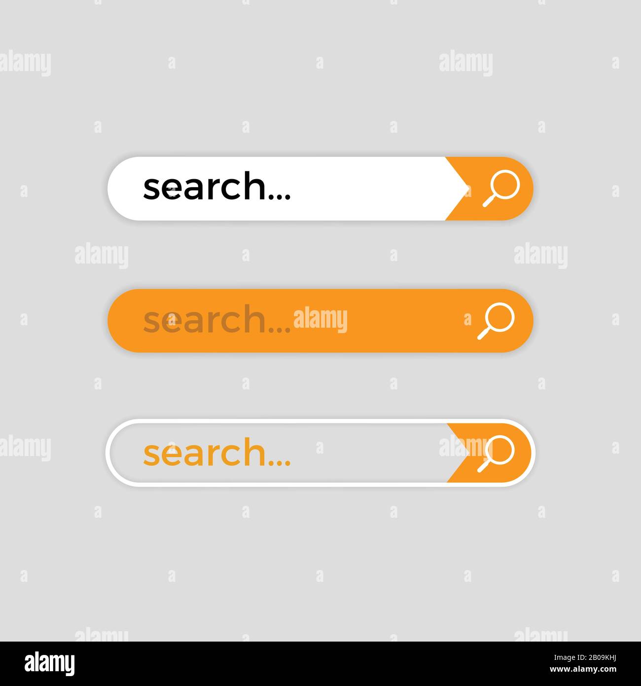 Search web bar, vector internet user interface. Element design for web search, illustration of search bar for ui website Stock Vector