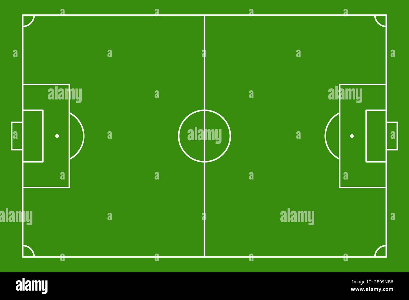 Football, soccer green field vector background. Sport stadium to championship illustration Stock Vector