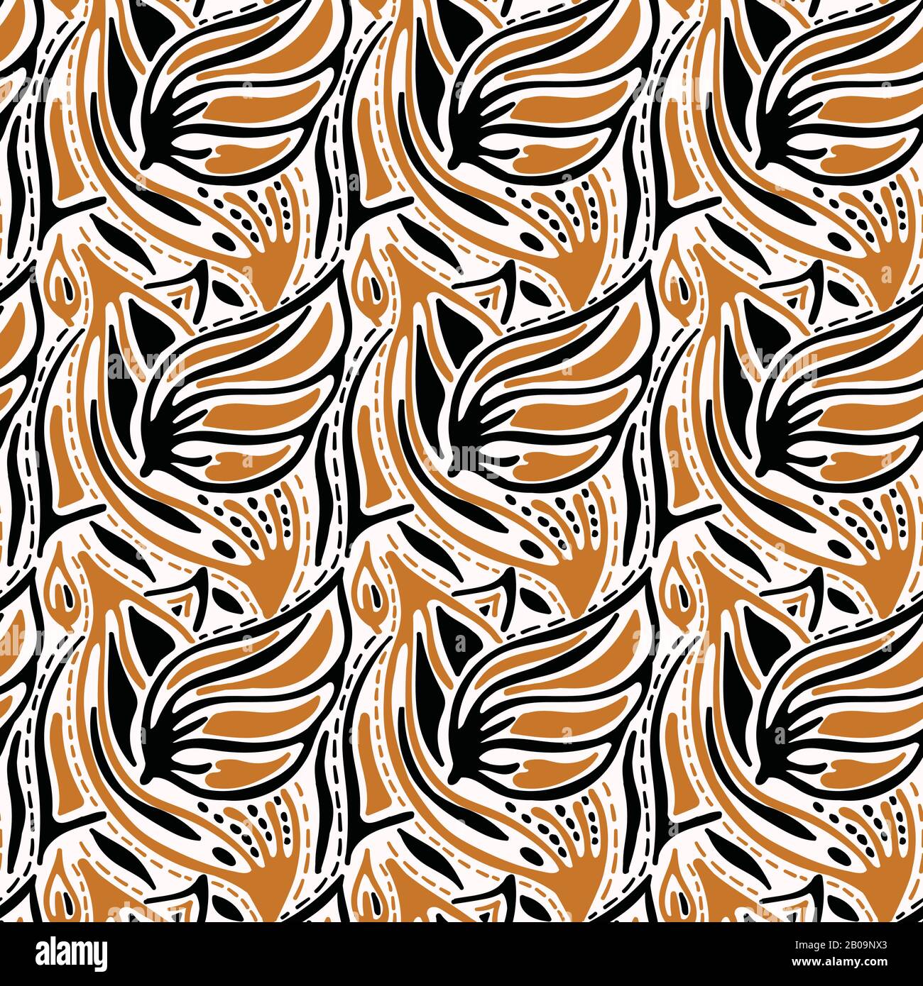 Abstract Geometric Leaf Grid Vector Pattern Seamless Background Bold Hand Drawn Graphic Illustration For Trendy Home Decor Modern Allover Print Stock Vector Image Art Alamy
