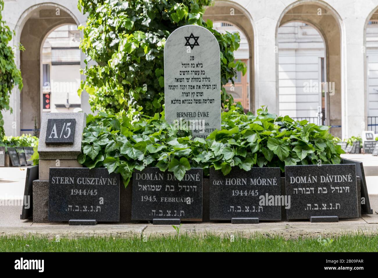 Budapest, Hungary - 25 April 2019: Dohány Street Synagogue historical Cemetery (also known as the Great Synagogue or Tabakgasse), Hungary Stock Photo