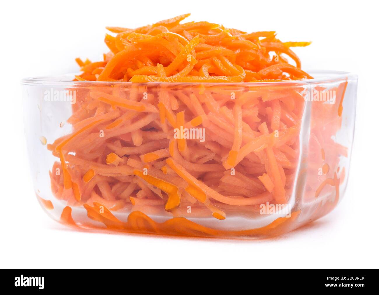 Marinaded Korean style carrots in a glass bowl Stock Photo Alamy