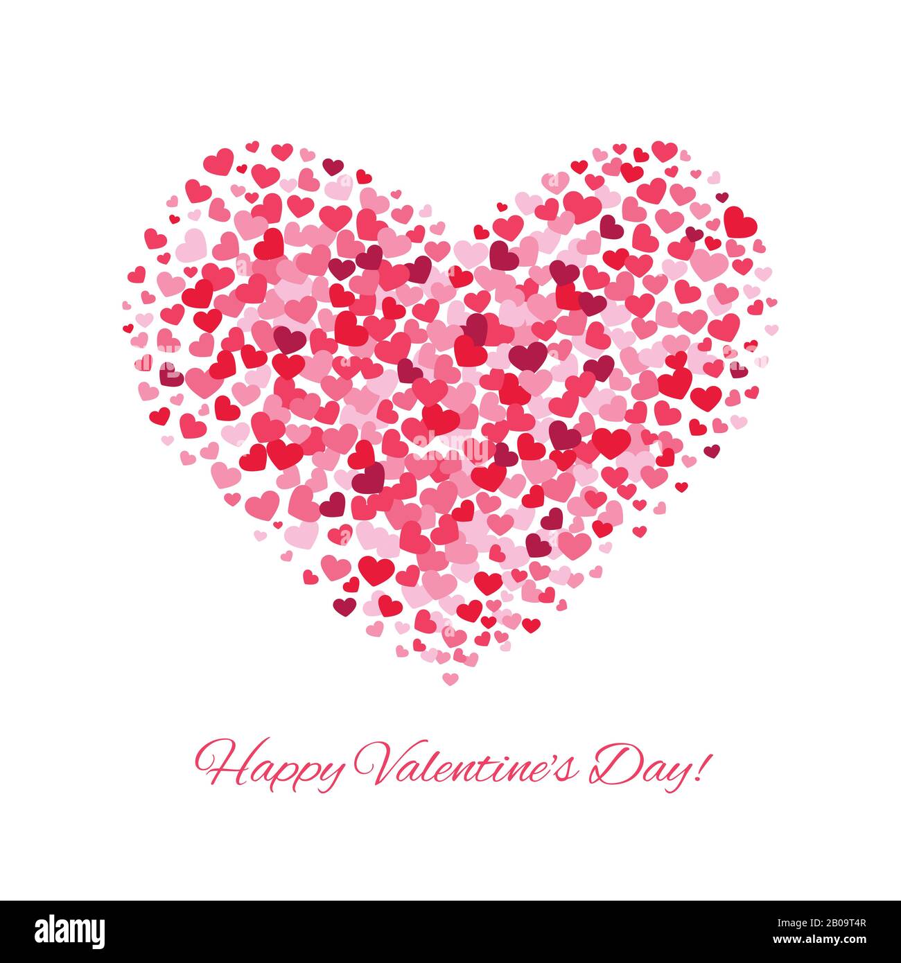 Valentines day love vector background with heart from hearts isolated ...