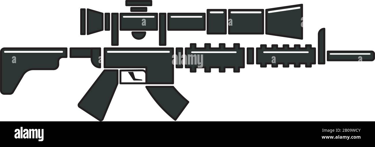 Isolated militay rifle icon Stock Vector Image & Art - Alamy